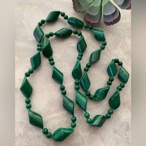 Gorgeous Green Verdite Semi Precious Gemstone Necklace